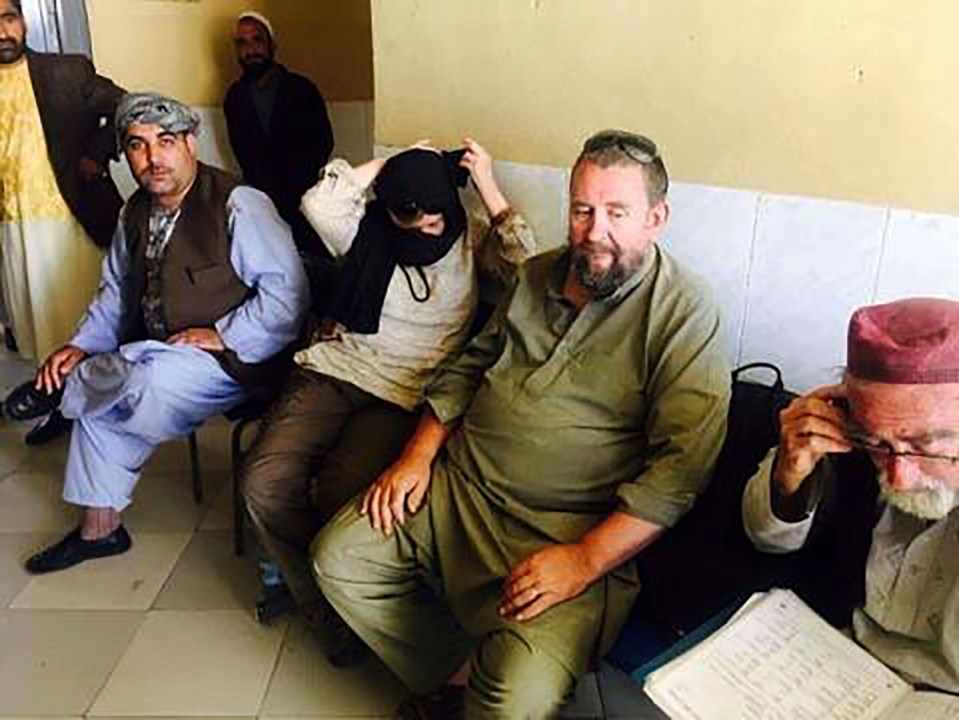  Two unnamed foreign tourists, involved in the attack, are pictured at a medical centre in Herat