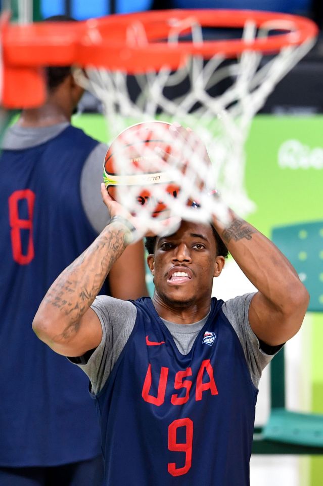 USA's guard Demar Derozan was one of the men caught at the gentleman's club