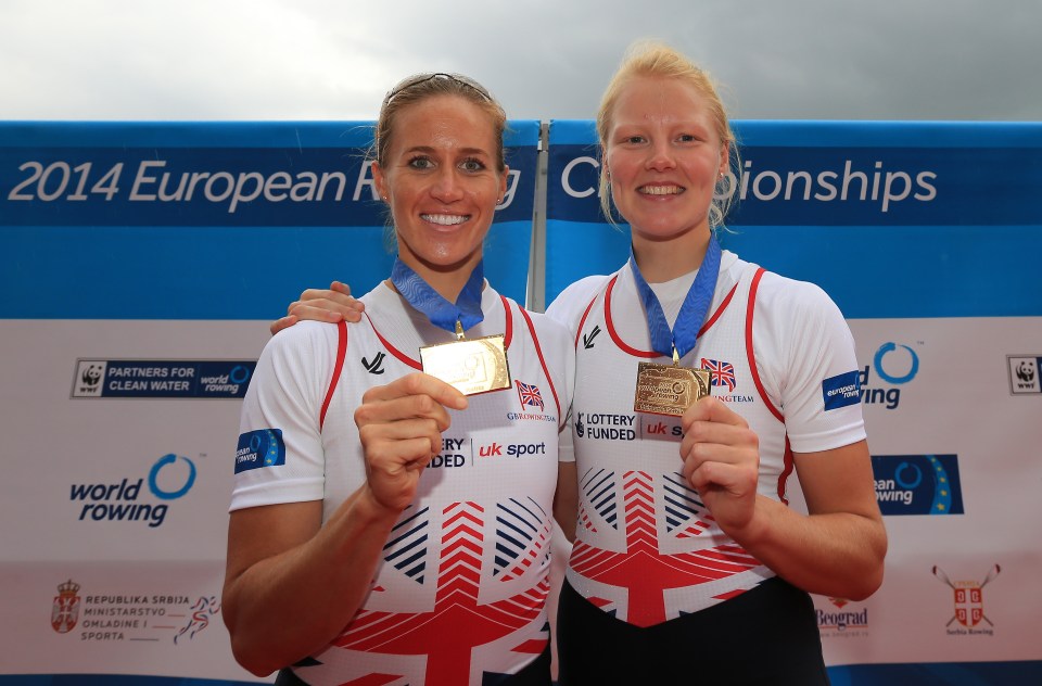  Helene Glover and Heather Stanning in London 2012