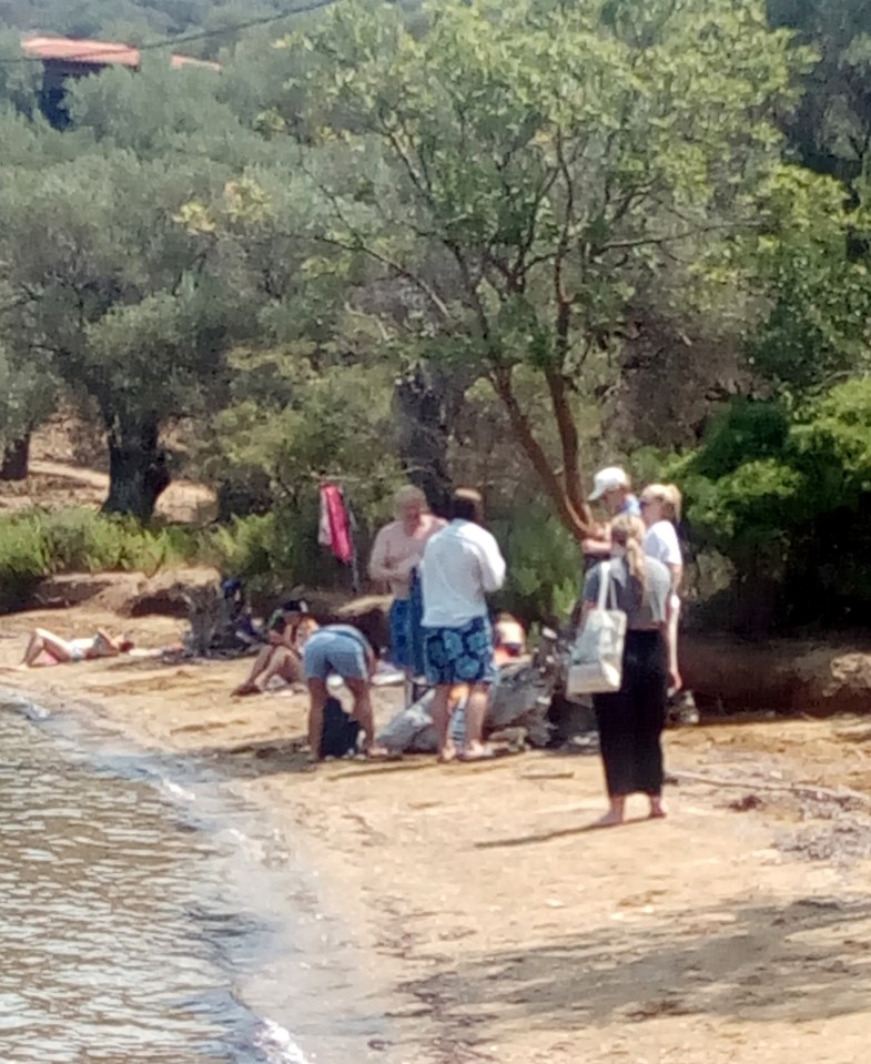  A sunbather on the beach said Boris Johnson was clearly enjoying his family time as he relaxed in his swimming shorts