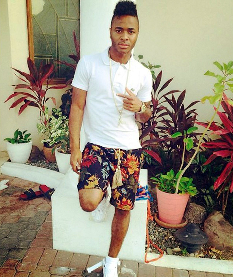 Raheem Sterling relaxing in Jamaica 