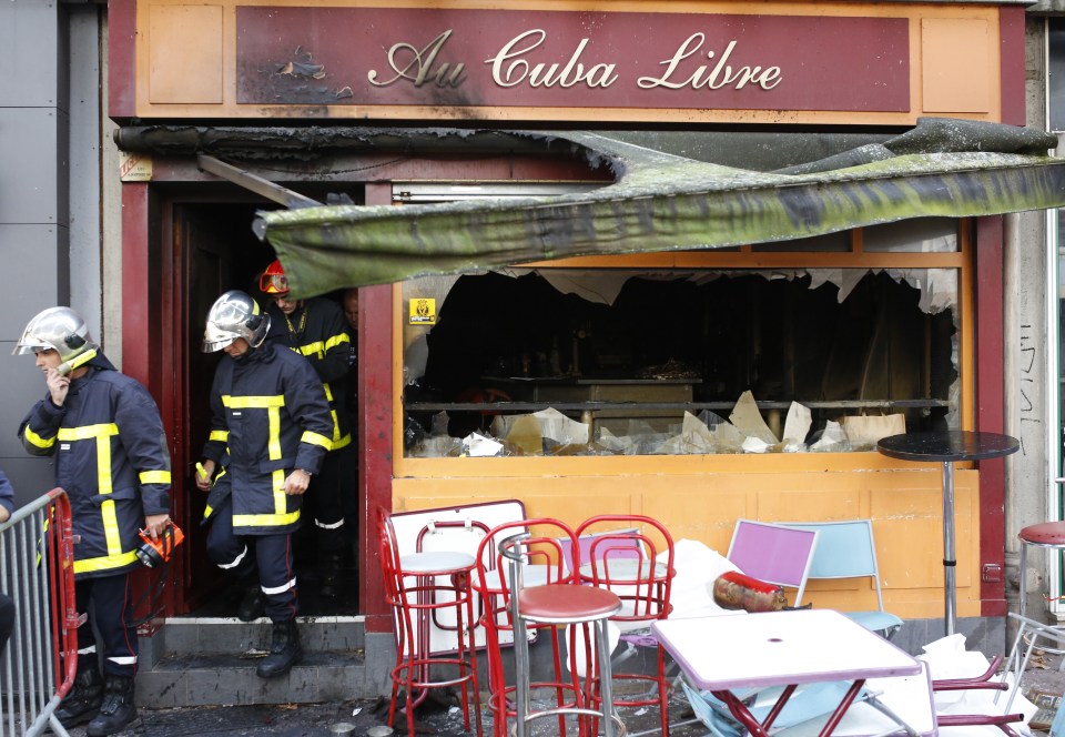  Firefighters at the scene of the blaze