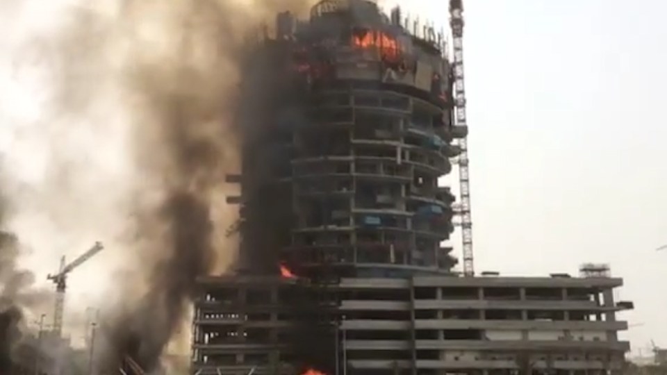 Dramatic video shows the fire raging at the Viceroy Dubai Jumeirah Village