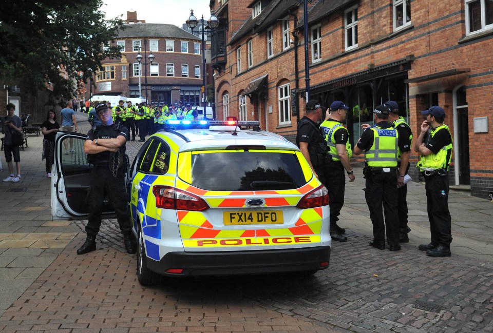 EDL protest in Nottingham