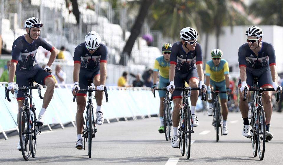  Chris Froome competes in the men's road race at Rio 2016