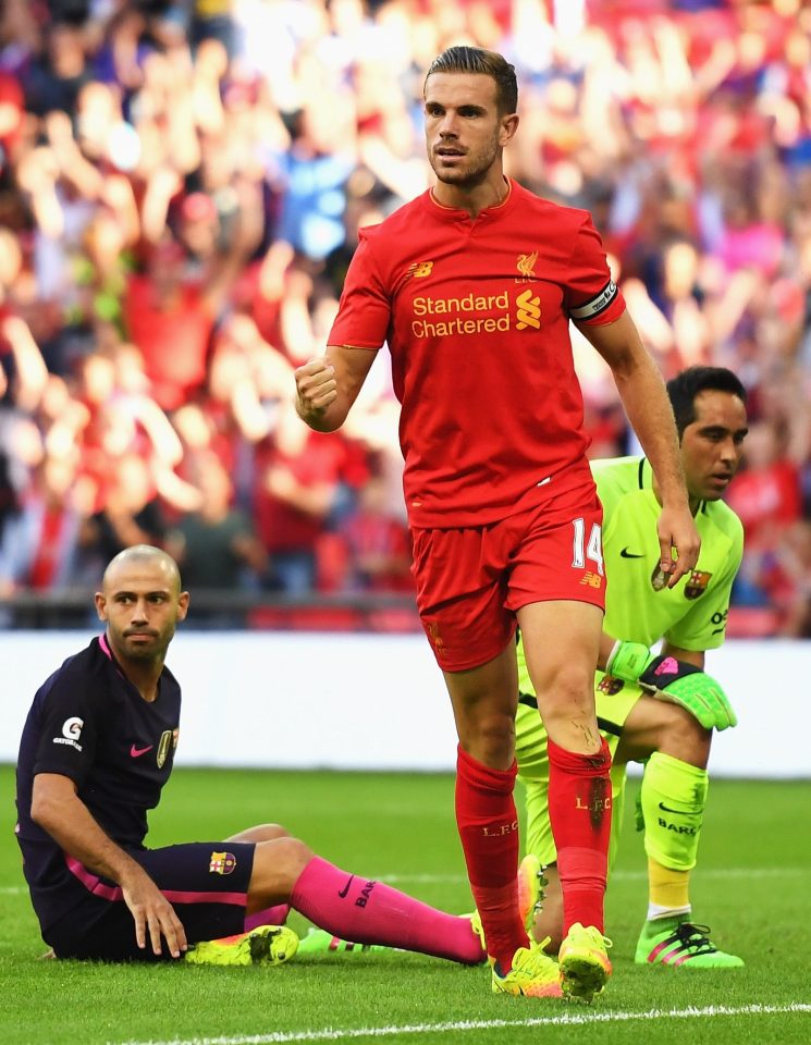  Javier Mascherano is left red-faced after scoring an own goal against his old club