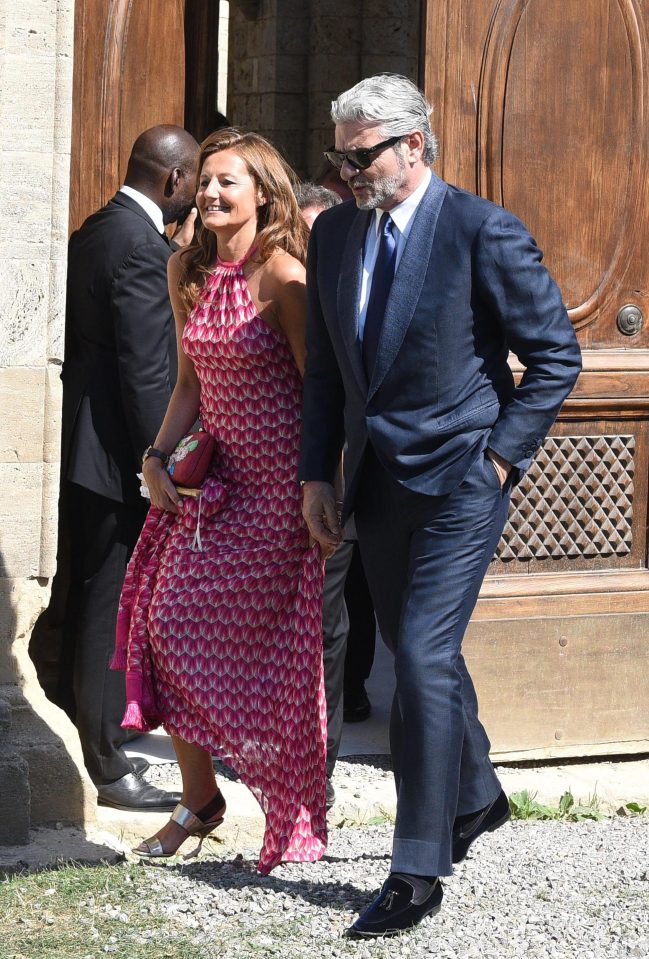 Principal of the Scuderia Ferrari Formula One team Maurizio Arrivabene and his wife Stefania Bocchi were also in attendance