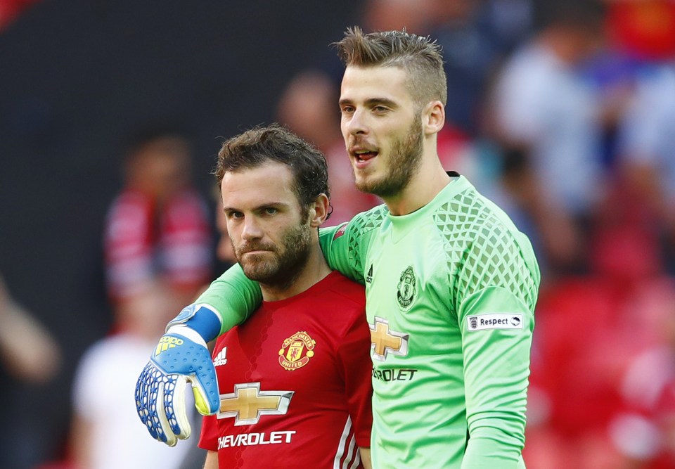 Juan Mata and David De Gea