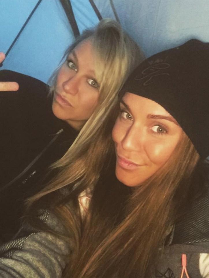 Vicky Pattison and Chloe Madeley have ditched their make-up as they experience their first night in the Icelandic wilderness