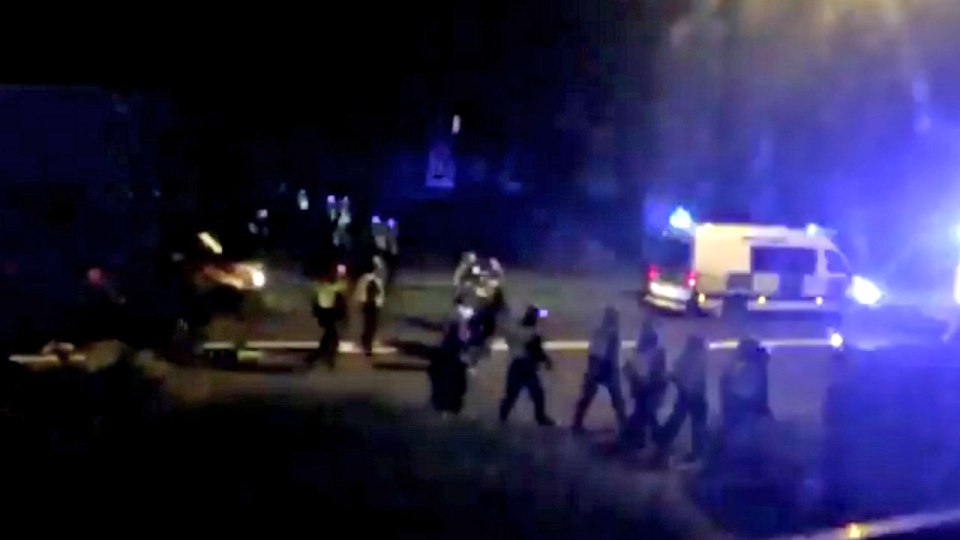  Shocking video footage shows hundreds of riot police under attack attending party in Clapham