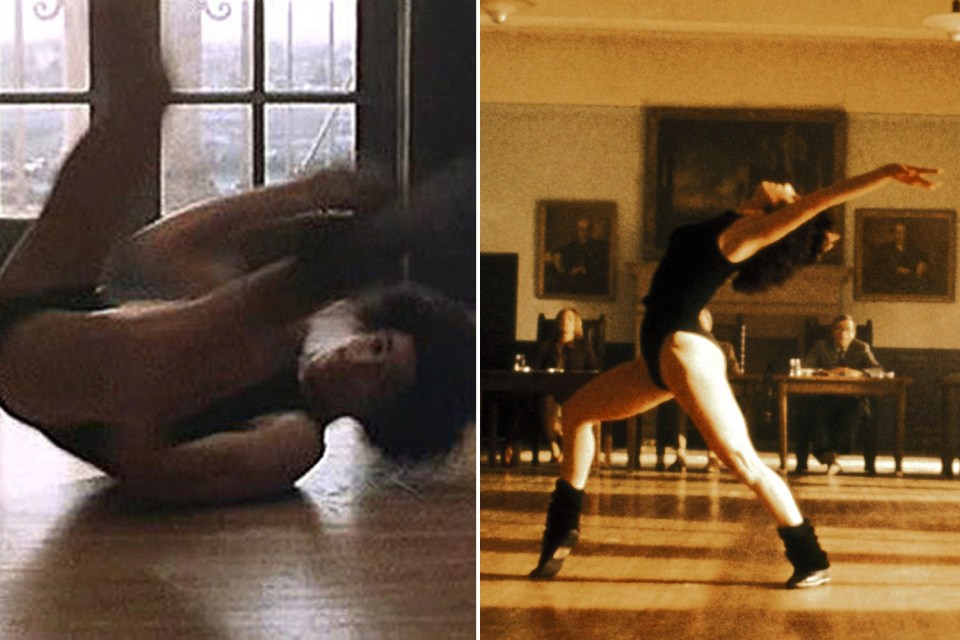  Richard “Crazy Legs” Colón break dancing for Jennifer Beals during her iconic Flashdance audition scene