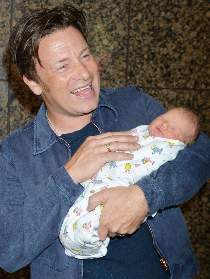 Baby love . . . Jamie Oliver's wife Jools just gave birth to their fifth child