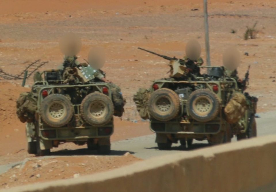  Troops were pictured in Jordanian Al-Thalab long range fighting trucks