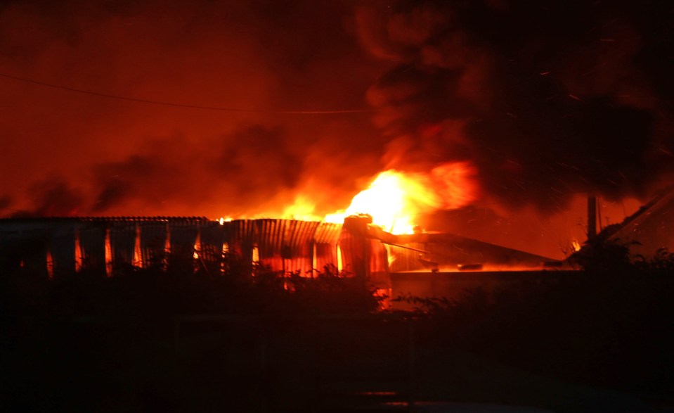  The giant fire could be seen for miles