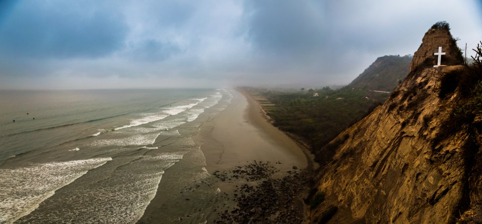 A beach in Montanita, the scene where two Argentinian girls were killed with another two British tourists raped - with the suspects in both cases now to appear before court