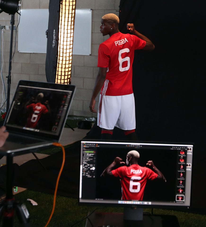  Great shot . . . Pogba is captured in new kit