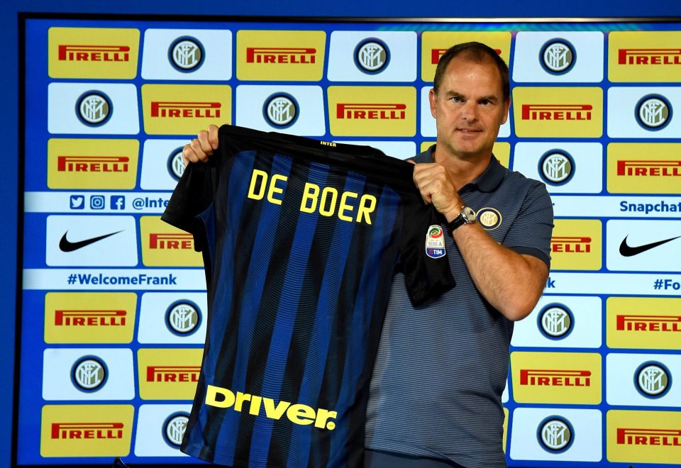 COMO, ITALY - AUGUST 09: Frank de Boer poses for a photo during FC Internazionale Unveils New Coach Frank De Boer at Appiano Gentile on August 9, 2016 in Como, Italy. (Photo by Claudio Villa - Inter/Inter via Getty Images)