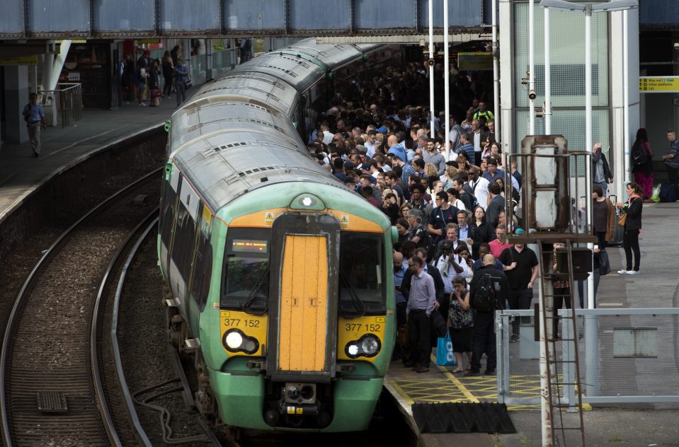 Crowds at Clapham Junction during RMT Union Strike