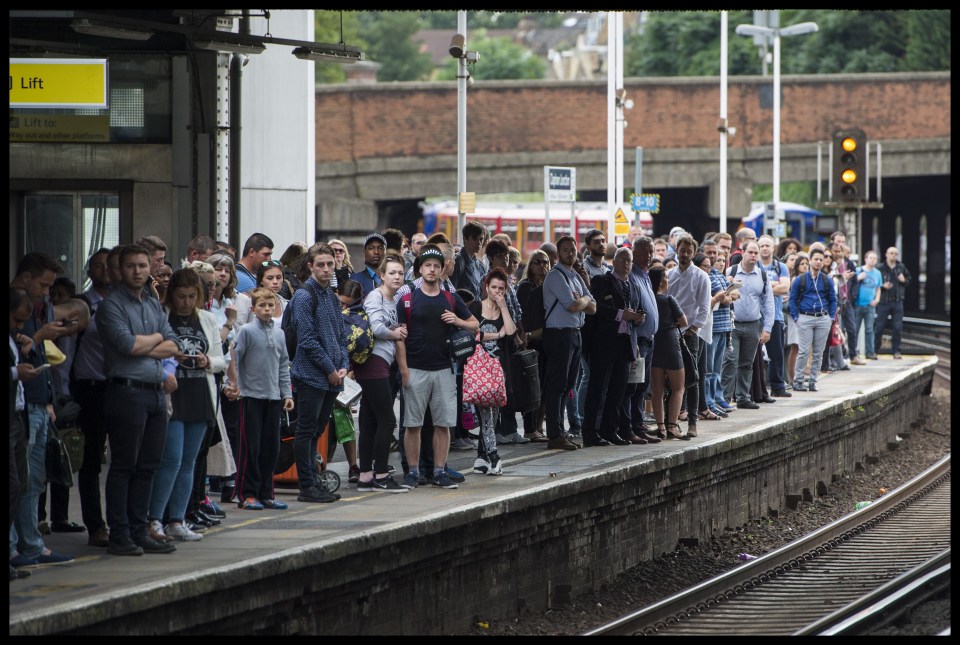 Crowds at Clapham Junction during RMT Union Strike