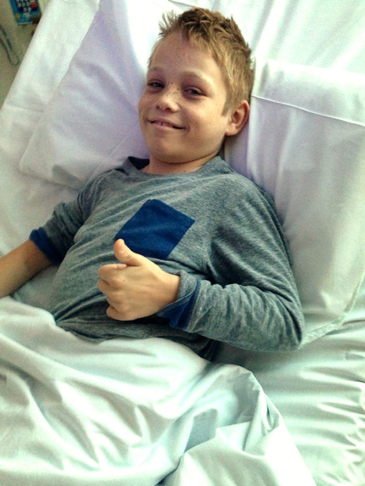 Matthew spent two weeks in hospital recovering after the operation 