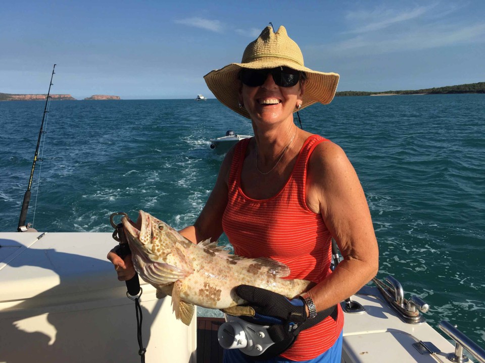 Marg said the animals weren't bothered by each other and seemed more interested in the boat