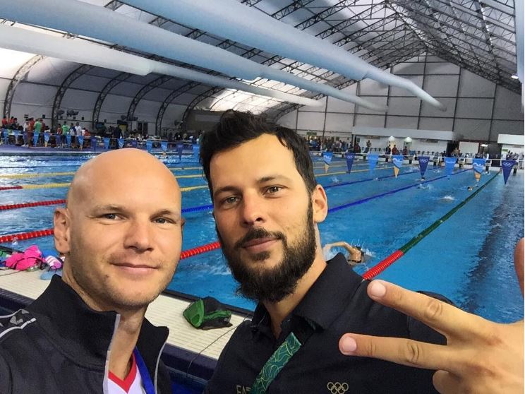  The Olympic silver medallist (left) was in Rio to support Team Russia in the games