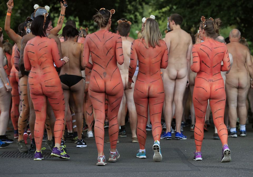 Scores of Londoners stripped off to take part in the event