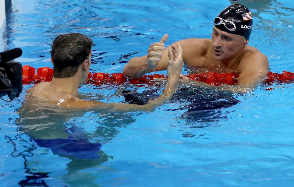 The two Americans embrace after the final on Thursday night