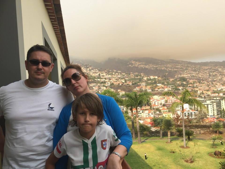  The Cawley family told of their terror after being forced to flee their hotel in Funchal's historic centre