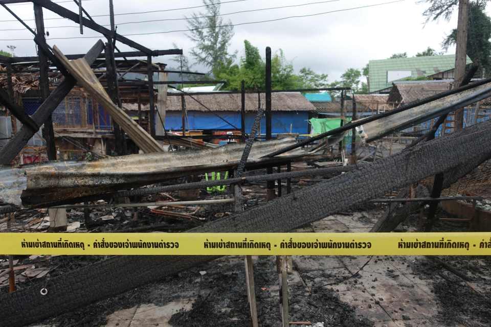  The scale of the damage is clear at the site of another explosion in Phang Nga