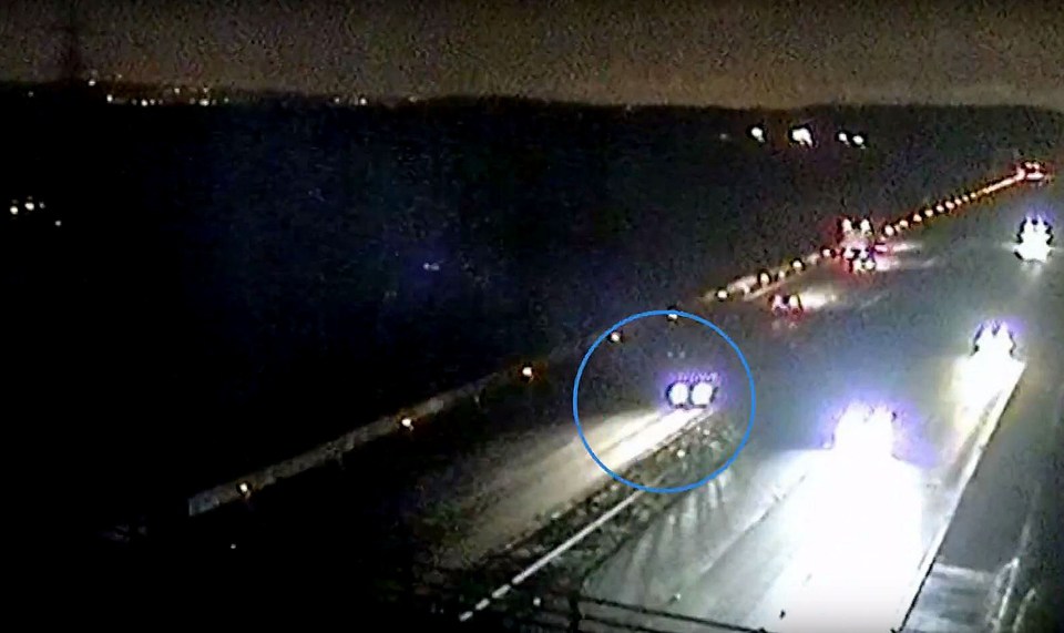  The absent minded motorist continued driving down the wrong side of the motorway for six miles