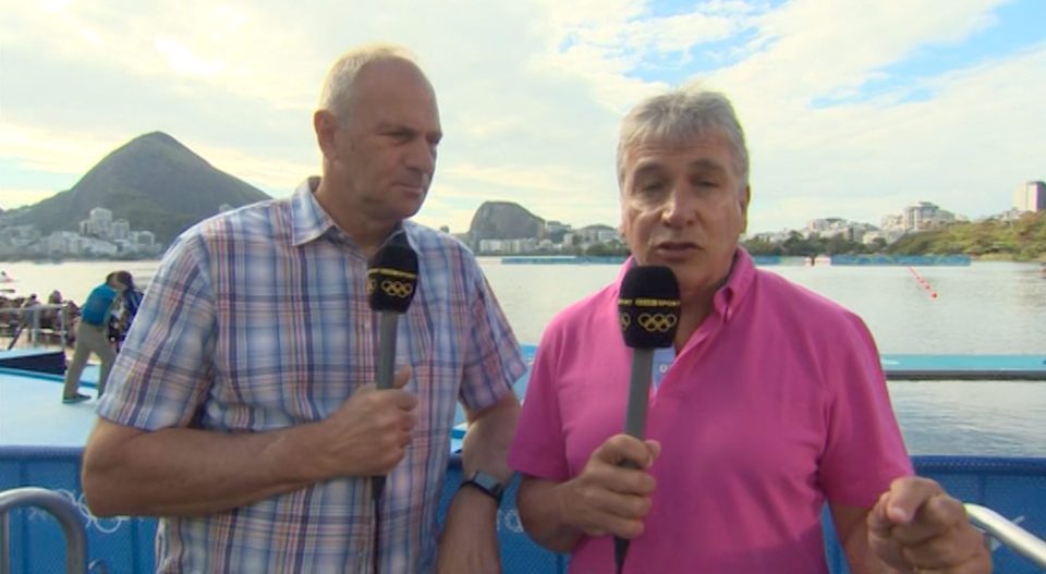  Tension ... Sir Steve, left, begins to get annoyed with Inverdale