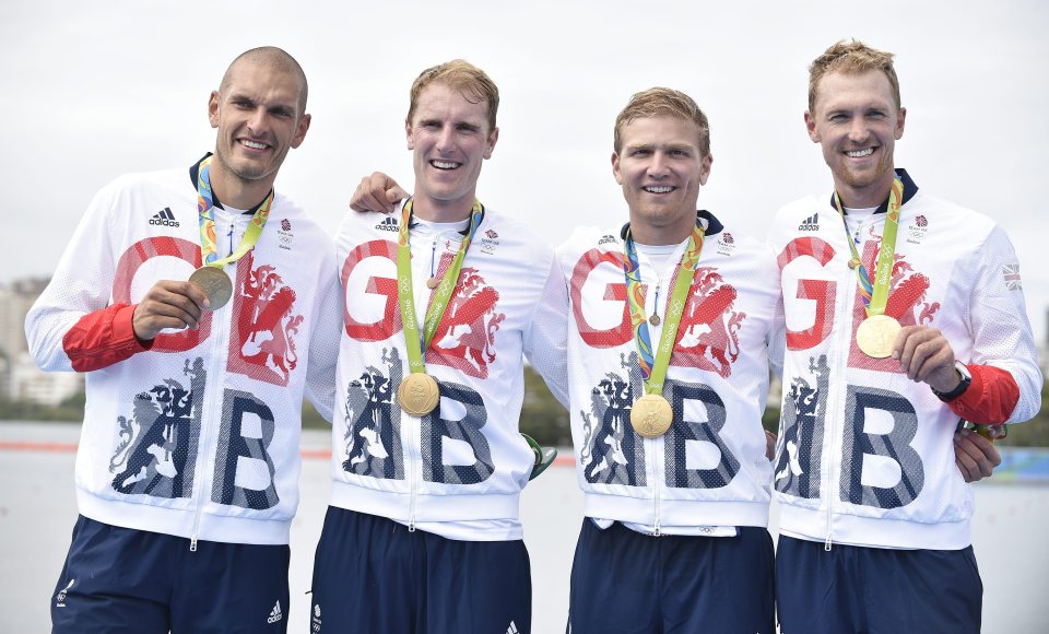  The men's coxless four made it five consecutive Olympic wins