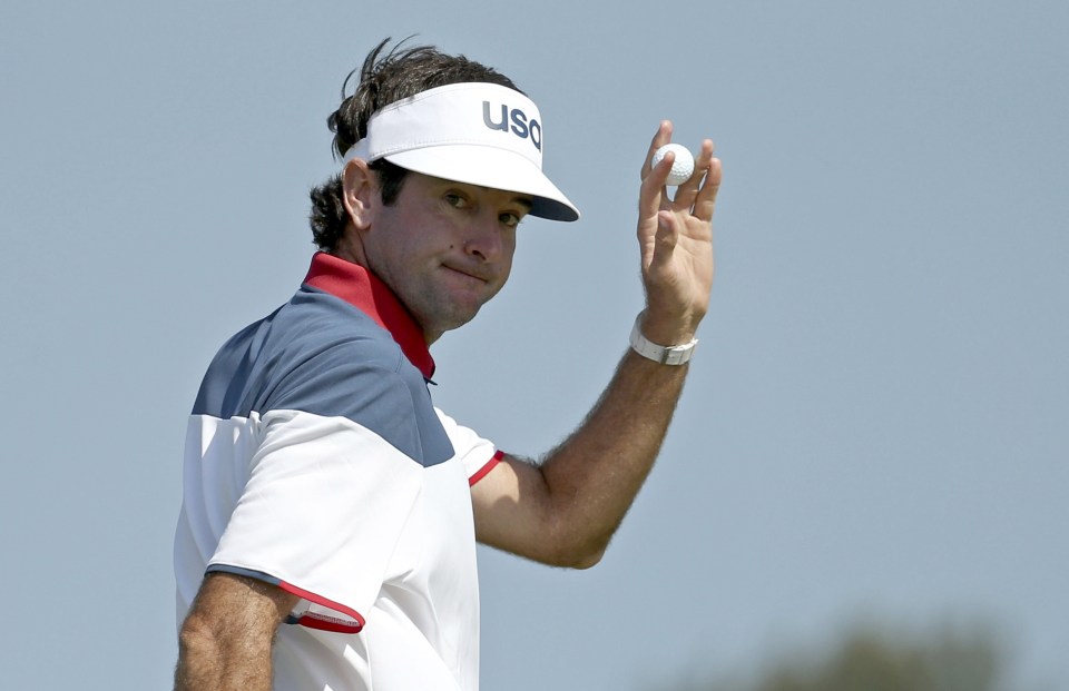 America's Bubba Watson is sat three shots back from the medal positions