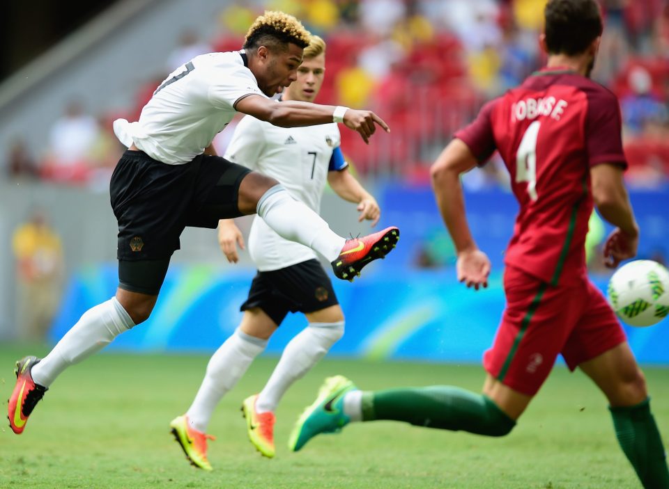  Gnabry fires in another effort against Portugal