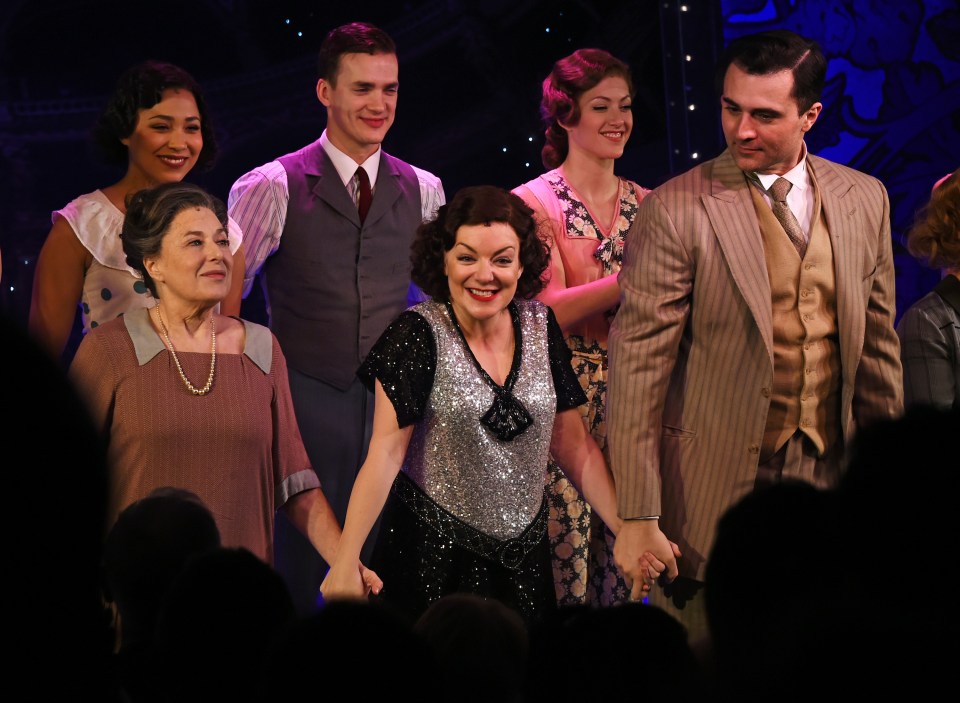  The Funny Girl cast on stage on press night