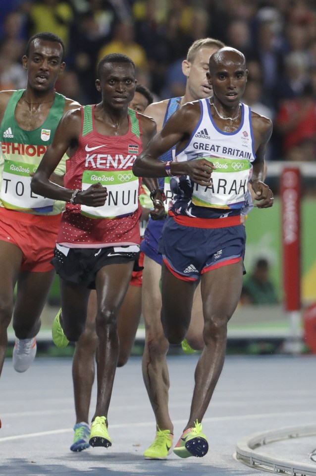 Running for glory . . . 10,000m champ Mo Farah