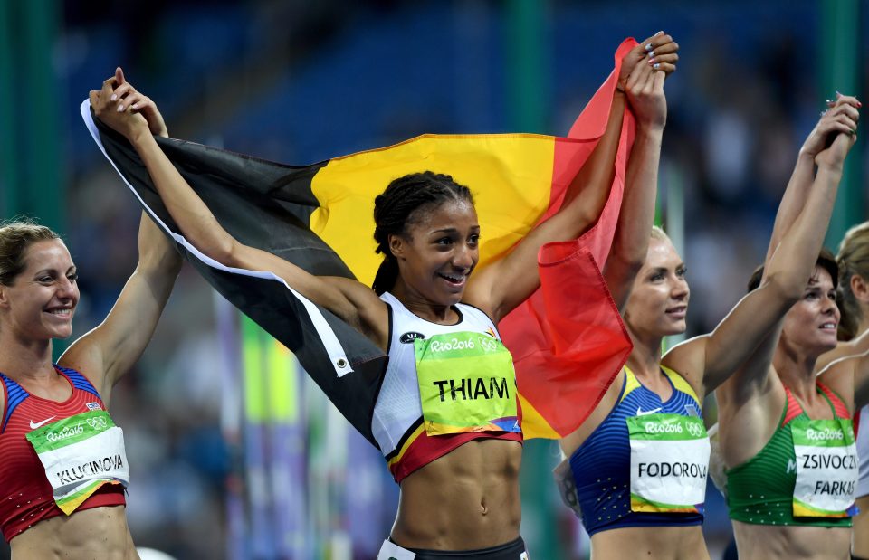 Belgium's Nafissatou Thiam claimed a surprise gold ahead of Jessica Ennis-Hill in Rio