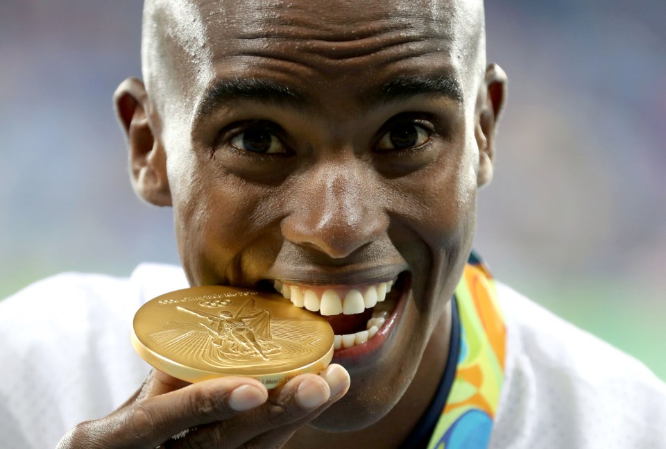 Mo Farah has also been celebrating after winning gold in the 10,000m