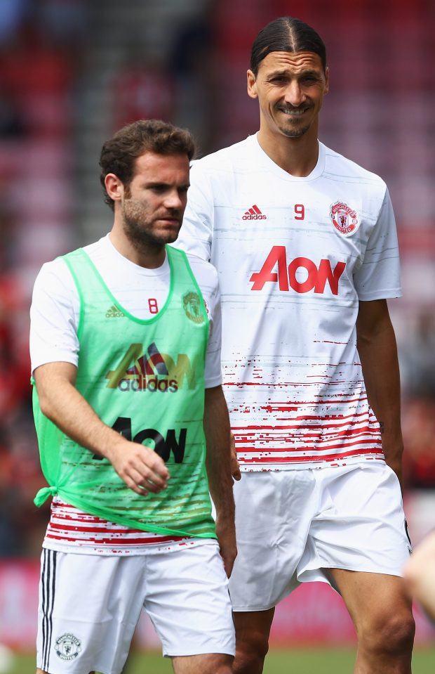 Juan Mata was a surprise name on the United team-sheet