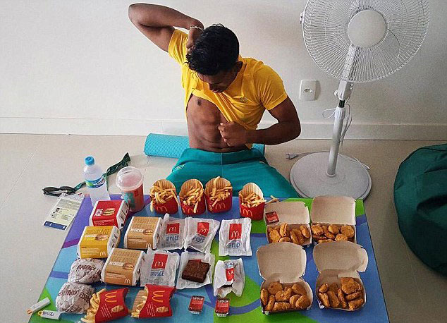  Sawan Serasinghe gorged on a McDonald's feast after crashing out of Rio 2016