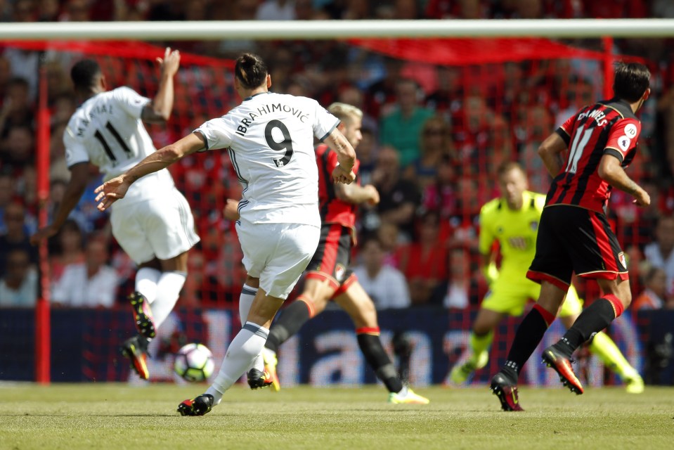  Zlatan Ibrahimovic scored on his Premier League debut