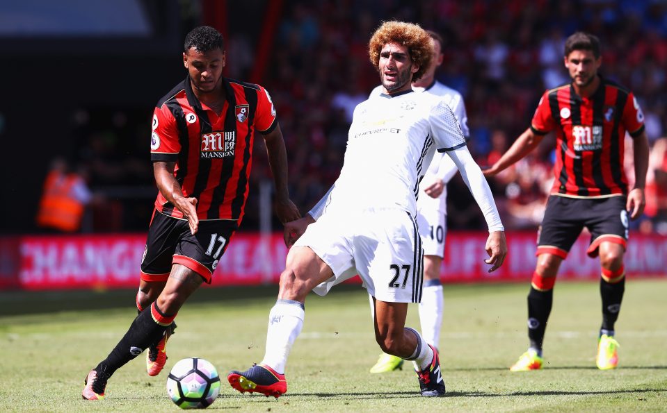  Fellaini put in an impressive performance against Bournemouth on the opening weekend