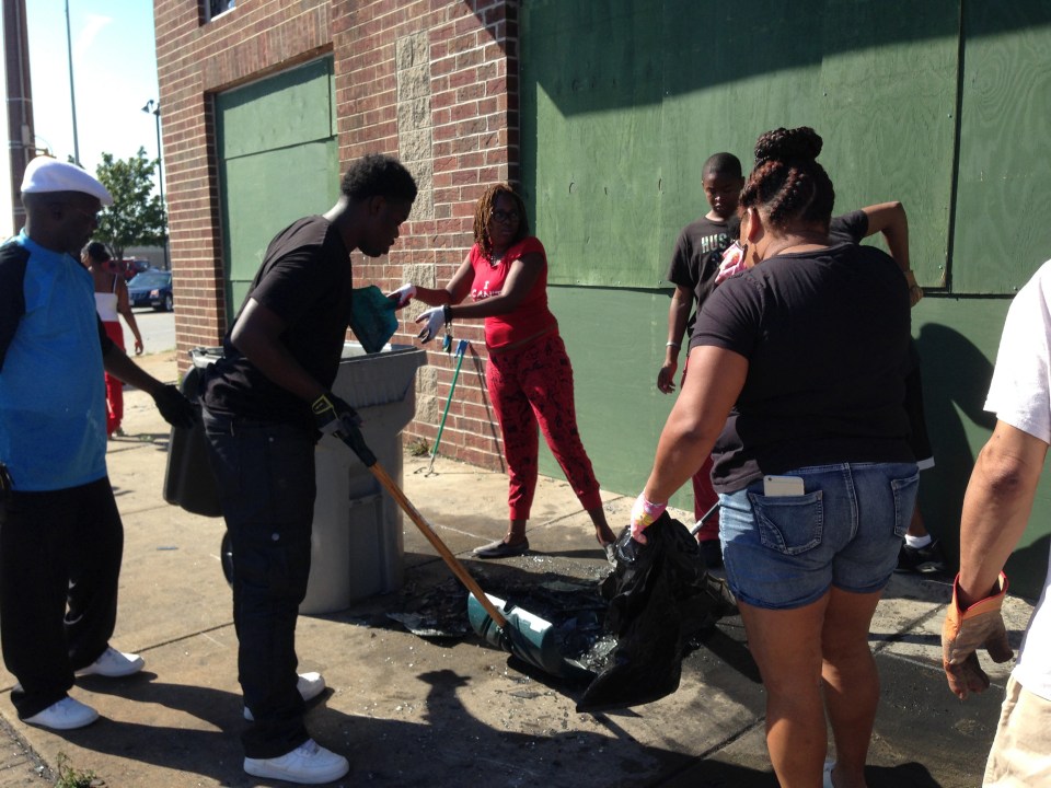  Volunteers help dispose of debris