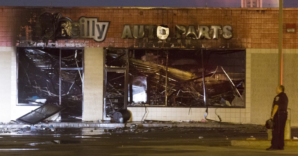  At least four businesses were destroyed in the aftermath