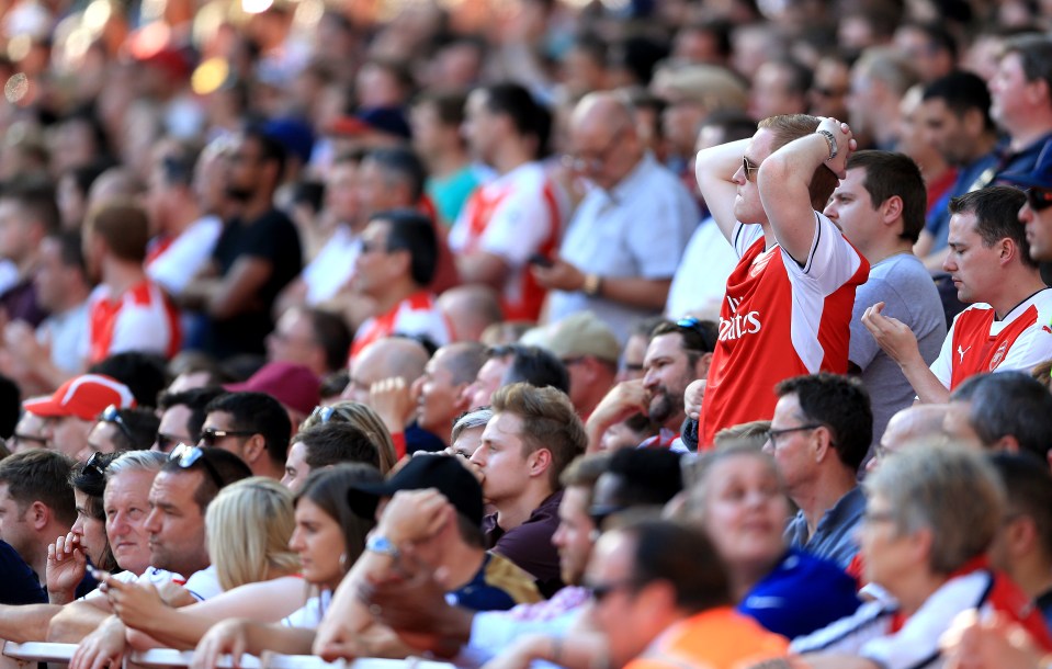  Arsenal fans booed Arsene Wenger at points during the defeat