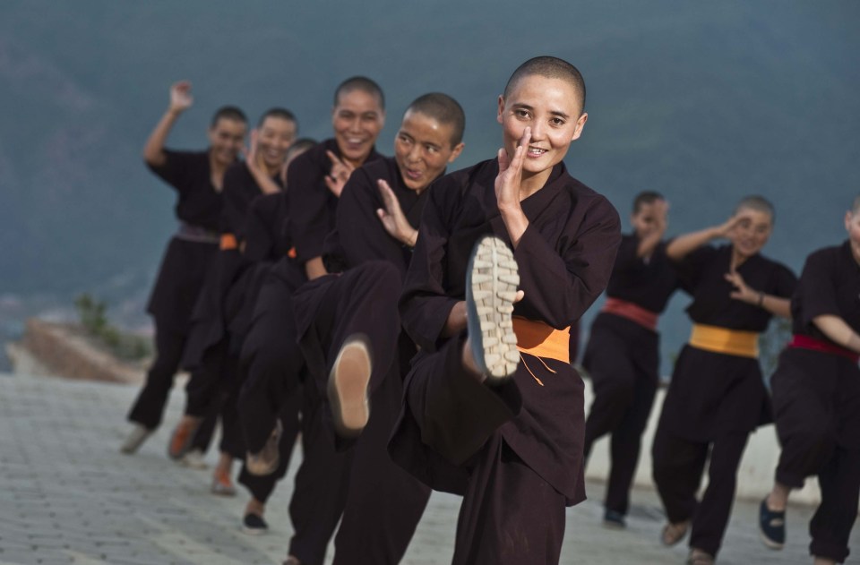  His Holiness The Gyalwang Drukpa encourage the women to take up kung fu