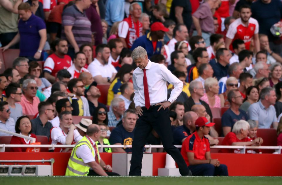  Supporters directed a number of boos at Arsene Wenger after the defeat to Liverpool