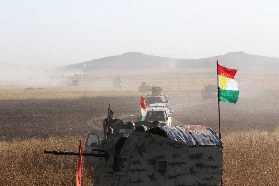  Advance ... Brave Kurds are among the forces preparing to liberate Mosul from torturing ISIS brutes