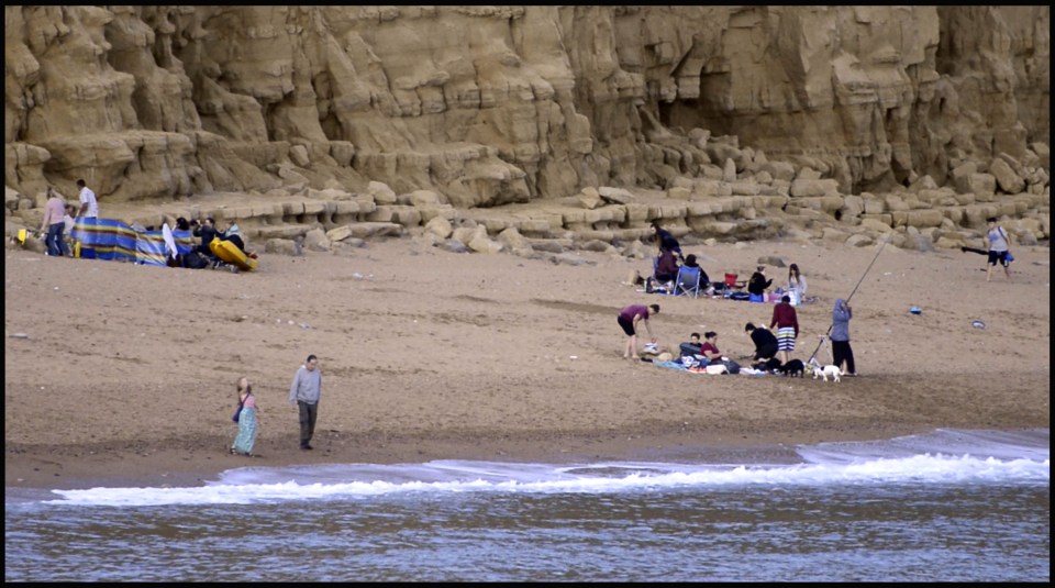  The boys threw rocks off the 200ft cliffs that featured in drama series Broadchurch